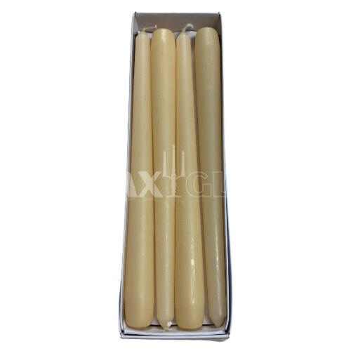 250MM UNWRAPPED TAPER - CREAM (12PK)