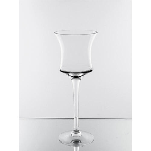 70X400MM GLASS CANDLE HOLDER ON STEM