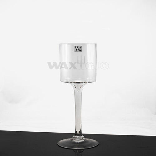 100x400mm TALL GLASS CYLINDER ON STEM