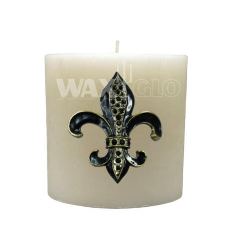 Metal Fleur De Lis Candle Pin -Black