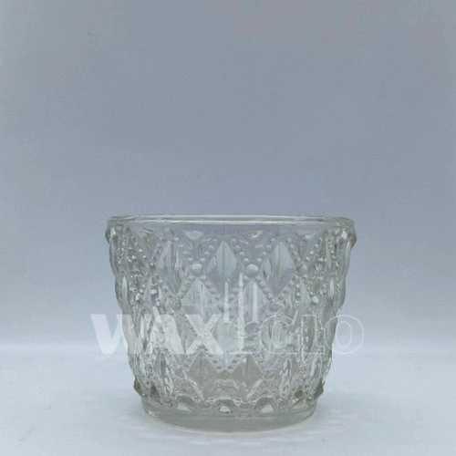 Waxglo Glass Tealight Holder (12) 75x60mm Ornate Textured Glass