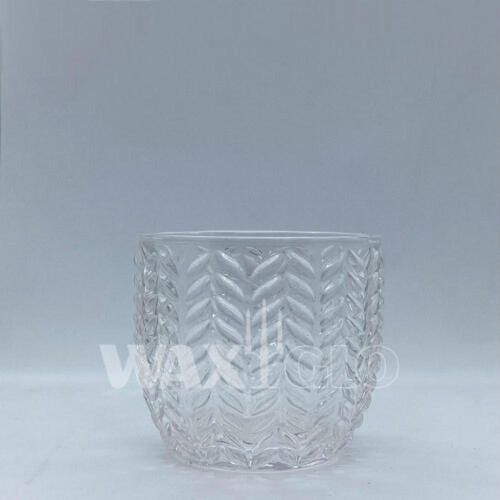 55x65mm TEXTURED GLASS TEALIGHT HOLDER